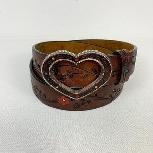 Brighton Elegant Leather Belt - Size 34, Perfect for Any Occasion!